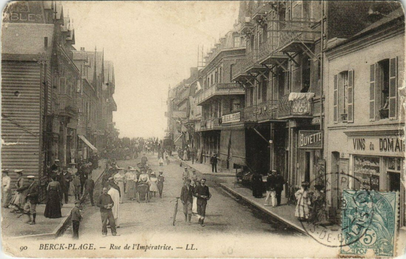 Carte postale ancienne Berck-Plage Rue de l'Impératrice à Berck