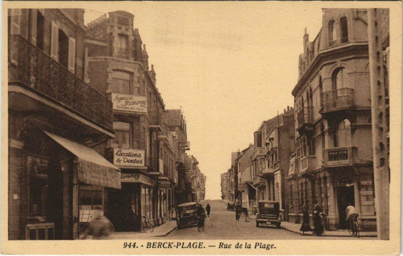 Carte postale ancienne Berck-Plage Rue de la Plage à Berck