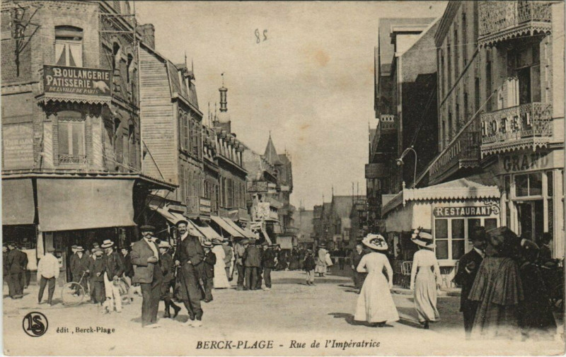 Carte postale ancienne Berck-Plage Rue de l'Impératrice à Berck