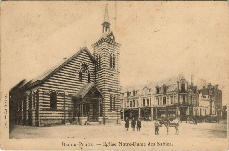 Carte postale ancienne Berck-Plage Notre-Dame-des-Sables à Berck