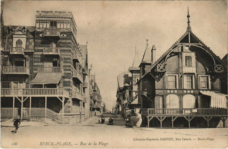 Carte postale ancienne Berck-Plage Rue de la Plage à Berck