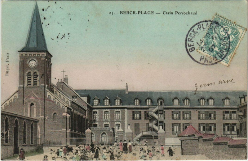 Carte postale ancienne Berck-Plage Cazin Perrochaud à Berck