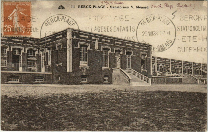 Carte postale ancienne Berck-Plage Sanatorium V. Ménard à Berck