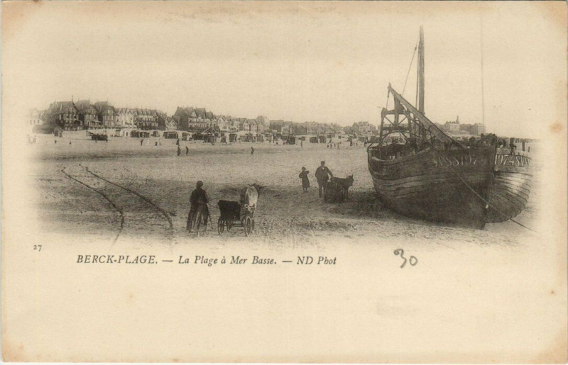 Carte postale ancienne Berck-Plage La Plage à Berck