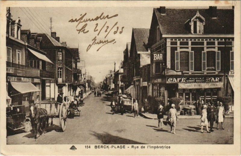 Carte postale ancienne Berck-Plage Rue de l'Impératrice à Berck