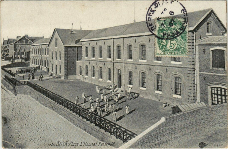 Carte postale ancienne Berck-Plage Hopital Rotschild à Berck