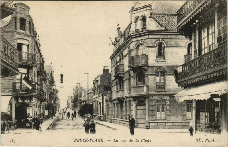 Carte postale ancienne Berck-Plage Rue de la Plage à Berck