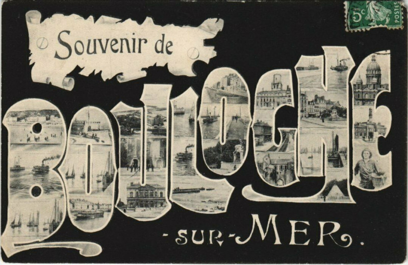 Carte postale ancienne Souvenir de Boulogne-sur-Mer à Boulogne-sur-Mer