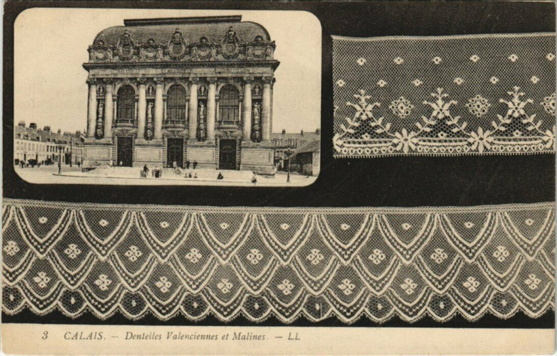 Carte postale ancienne Calais - Dentelles Valenciennes et Malines à Calais