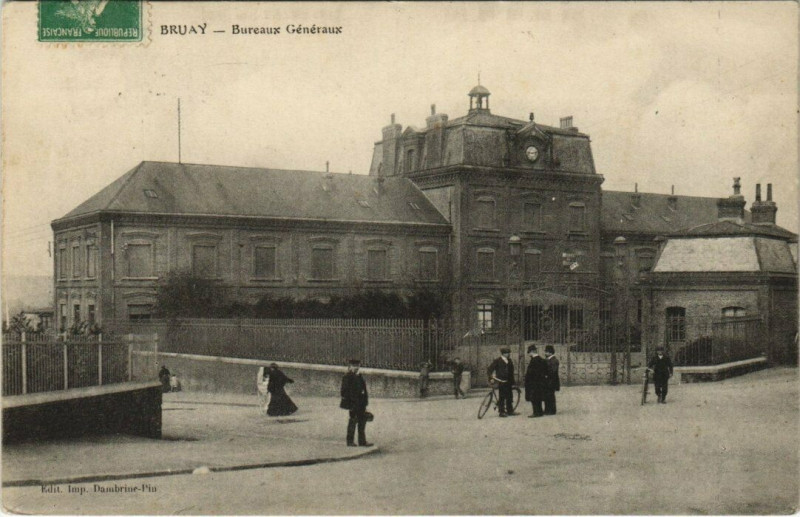 Carte postale ancienne Bruay - Bureaux Généraux