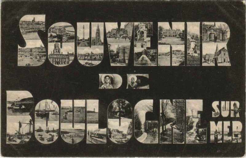 Carte postale ancienne Souvenir de Boulogne-sur-Mer à Boulogne-sur-Mer