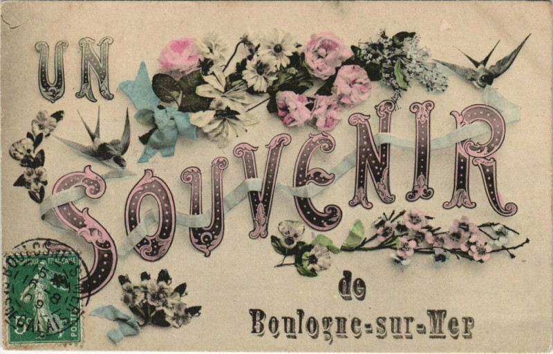 Carte postale ancienne Un Souvenir de Boulogne-sur-Mer à Boulogne-sur-Mer