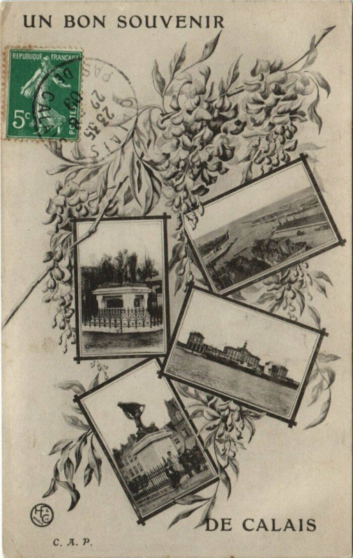 Carte postale ancienne Un Bon Souvenir de Calais à Calais