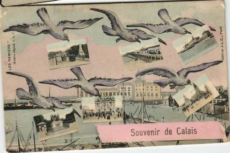 Carte postale ancienne Souvenir de Calais à Calais