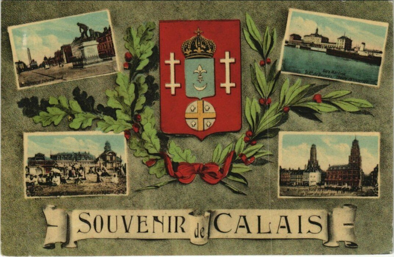 Carte postale ancienne Souvenir de Calais à Calais