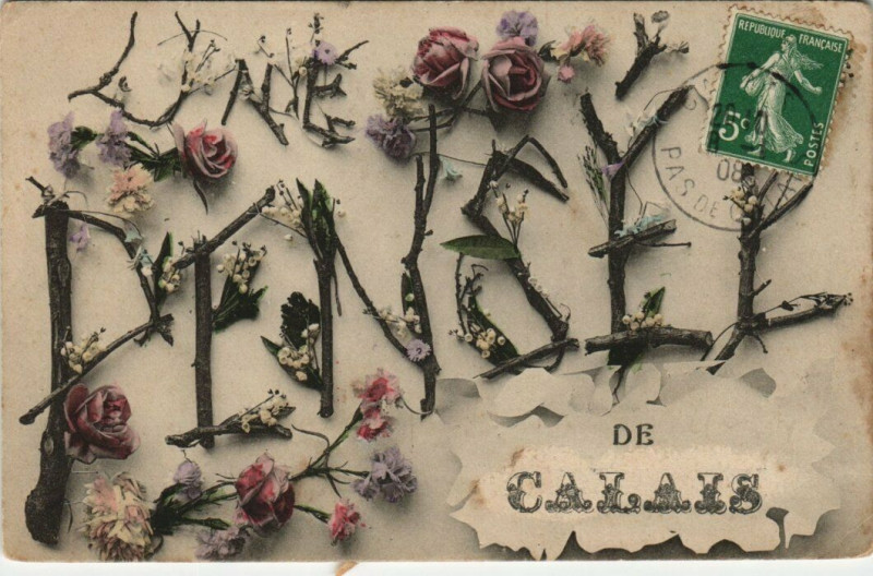 Carte postale ancienne Une Pensée de Calais à Calais