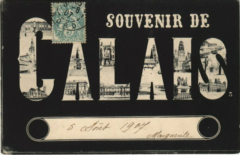 Carte postale ancienne Souvenir de Calais à Calais