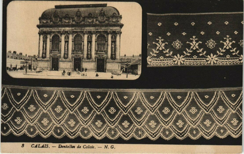 Carte postale ancienne Calais - Dentelles de Calais à Calais