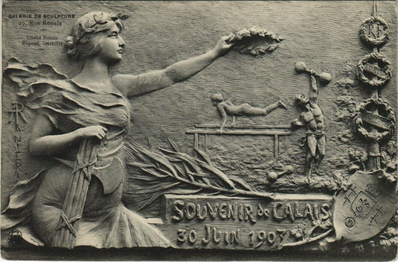 Carte postale ancienne Souvenir de Calais à Calais