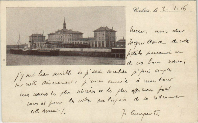 Carte postale ancienne Calais à Calais