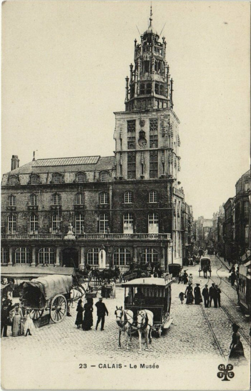 Carte postale ancienne Calais - Le Musée à Calais