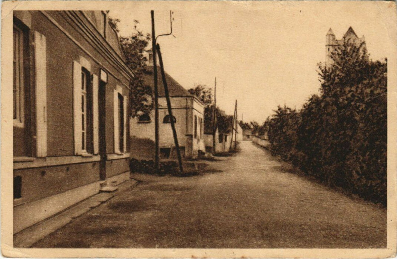 Carte postale ancienne Eperlecques-Rue de la Mairie à Éperlecques