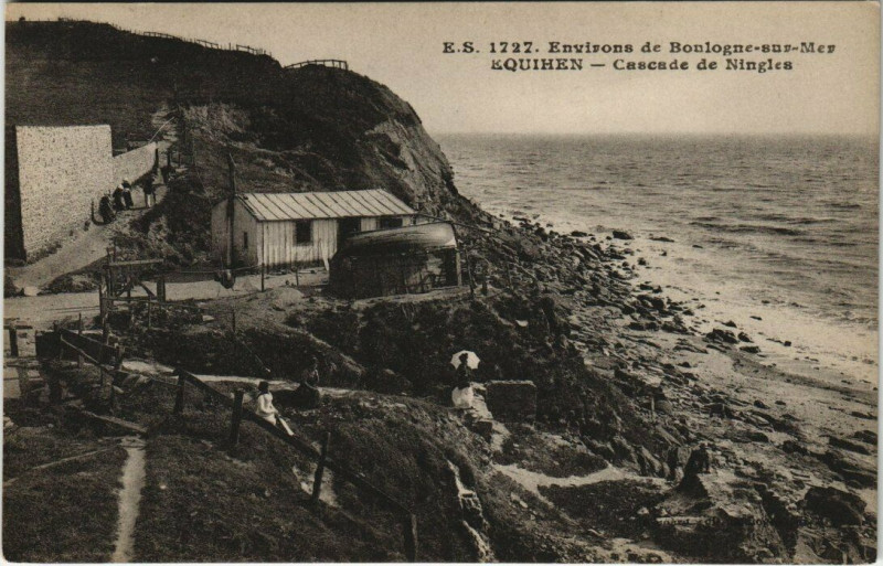 Carte postale ancienne Equihen - Cascade de Ningles