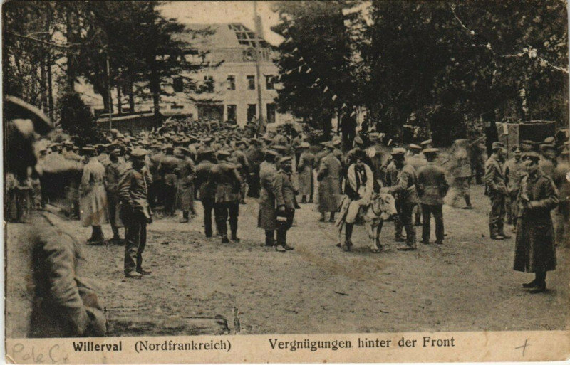 Carte postale ancienne Willerval-Vergnügungen hinter der Front à Willerval