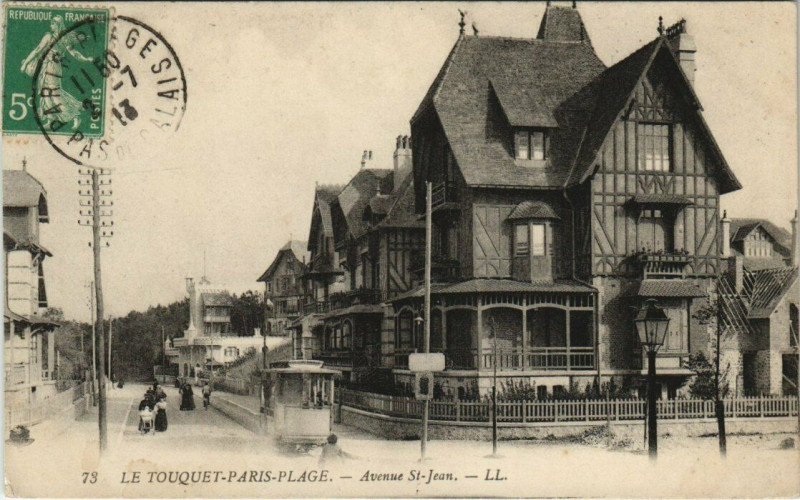 Carte postale ancienne Le Touquet-Paris-Plage - Avenue Saint-Jean au Touquet-Paris-Plage
