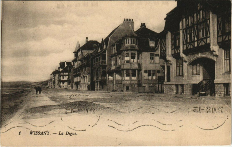 Carte postale ancienne Wissant - La Digue à Wissant