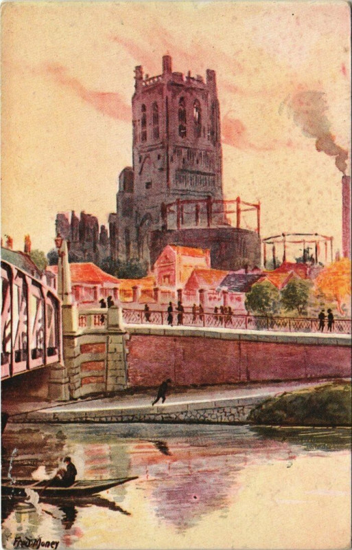 Carte postale ancienne Saint-Omer - Ruines et Tour Saint-Bertin à Saint-Omer