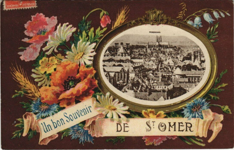 Carte postale ancienne Un bon Souvenir de Saint-Omer à Saint-Omer