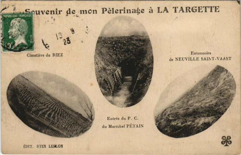 Carte postale ancienne Souvenir de mon Pélerinage a La Targette