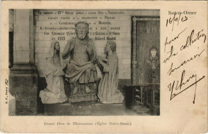 Carte postale ancienne Saint-Omer - Grand Dieu de Thérouanne à Saint-Omer