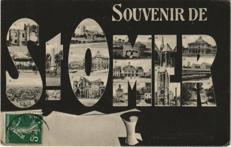 Carte postale ancienne Souvenir de Saint-Omer à Saint-Omer