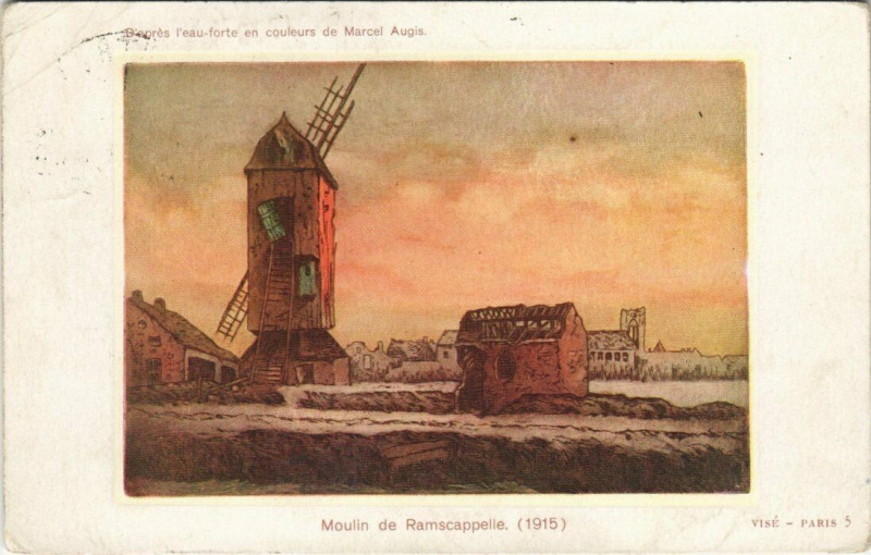 Carte postale ancienne Moulin de Rampscappelle