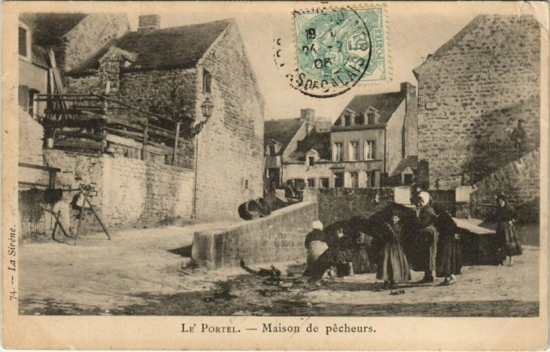 Carte postale ancienne Le Portel - Maison de pécheurs au Portel