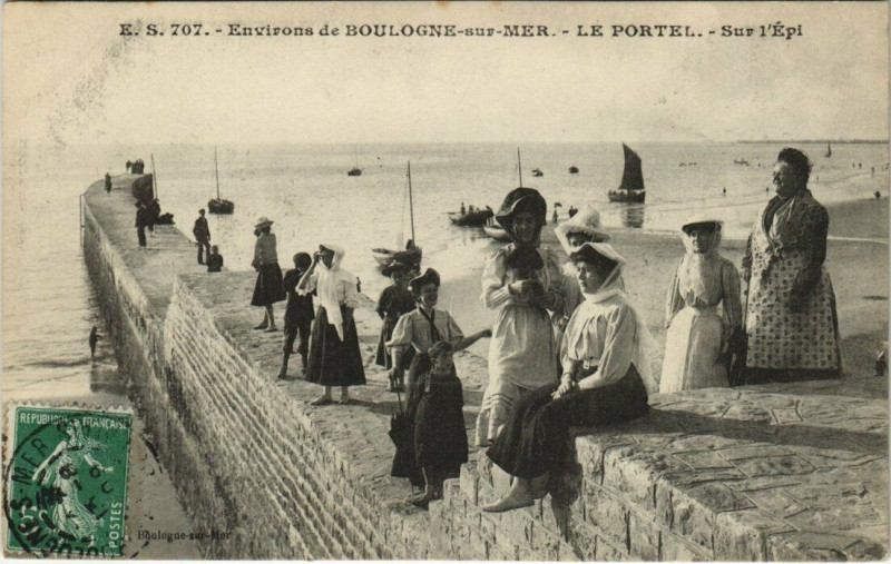 Carte postale ancienne Le Portel - Sur l'Epi au Portel