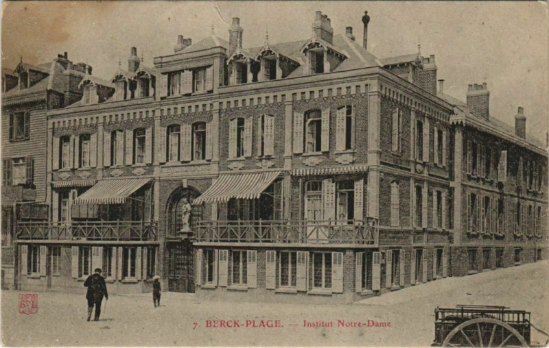 Carte postale ancienne Berck-Plage Institut Notre-Dame à Berck