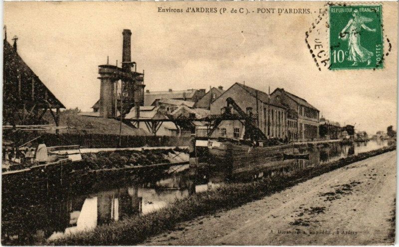 Carte postale ancienne Environs d'Ardres - Pont D'Ardres à Ardres