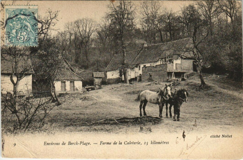 Carte postale ancienne Berck-Plage - Ferme de la Caloterie à Berck