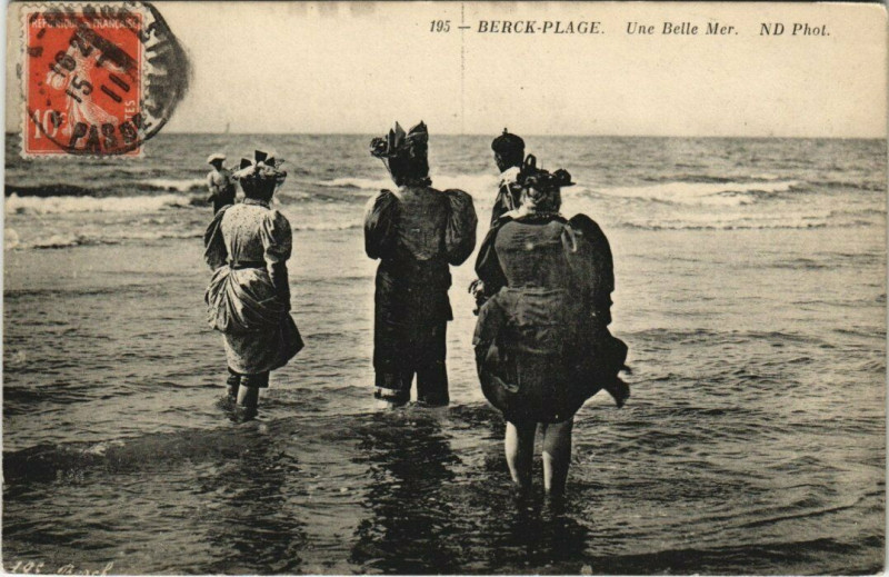 Carte postale ancienne Berck-Plage - Une belle Mer à Berck