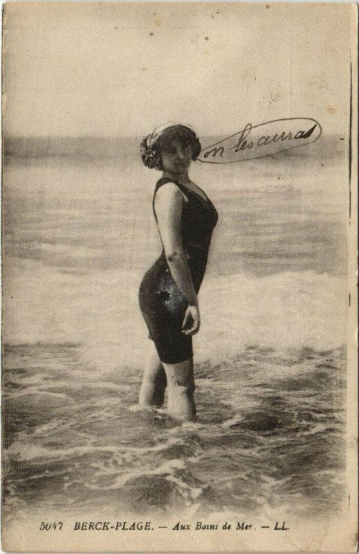 Carte postale ancienne Berck-Plage - Aux Bains de Mer à Berck
