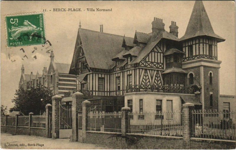 Carte postale ancienne Berck-Plage - Villa Normand à Berck