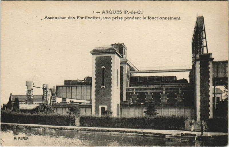 Carte postale ancienne Arques - Ascenseur des Fontinettes à Arques