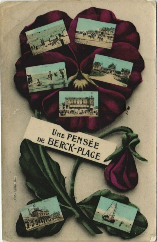 Carte postale ancienne Berck-Plage - Une Pensee de Berck-Plage à Berck