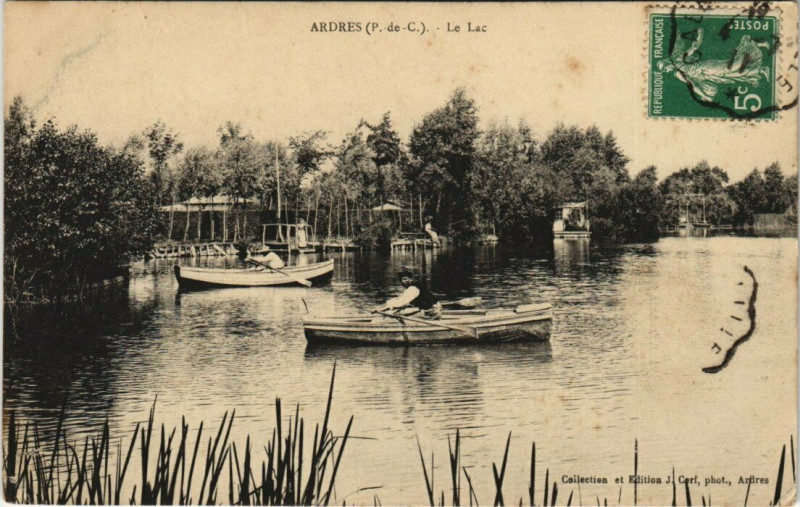 Carte postale ancienne Ardres - La Lac à Ardres