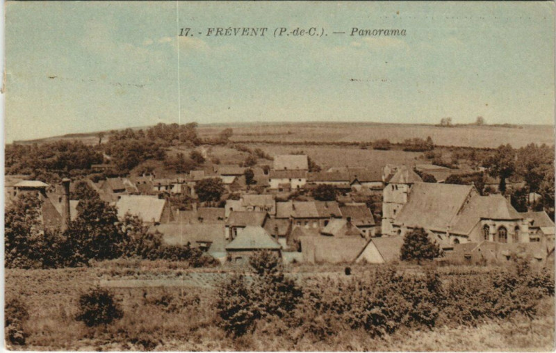 Carte postale ancienne Frevent - Panorama à Frévent