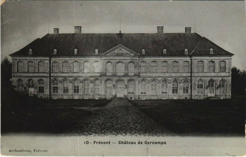 Carte postale ancienne Frevent - Chateau de Cercamps à Frévent