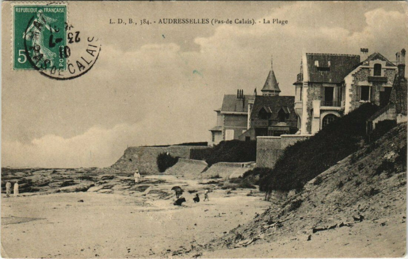 Carte postale ancienne Audresselles - La Plage à Audresselles